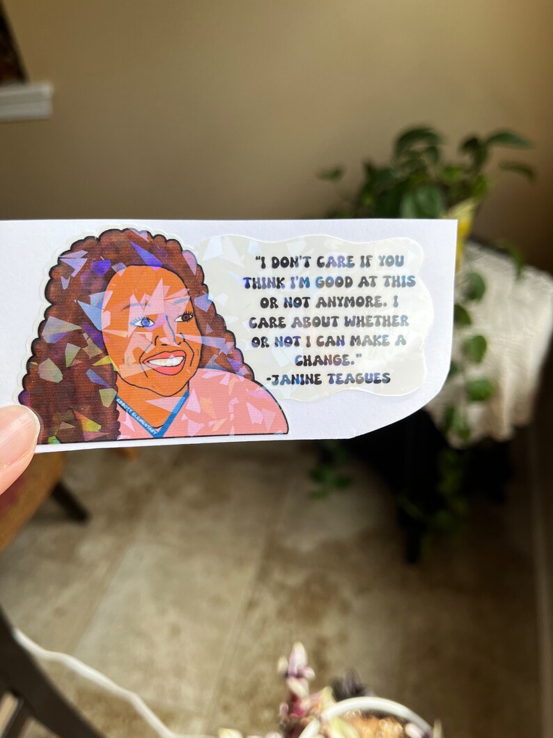 Janine Teagues Inspired Holographic Sticker, Teacher Motivation - Etsy