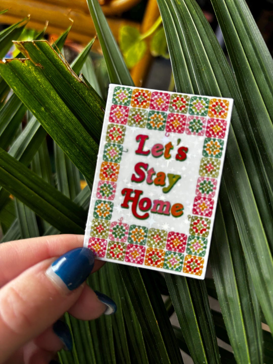 Sticker Back Home Let's Stay Home Holographic Sticker, Waterproof Vinyl Decal - Etsy