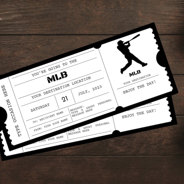Mlb Ticket Etsy