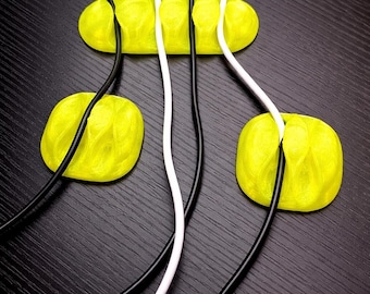 Cable Organizer Set of 3 (2, 3, or 5 pieces) – Cable Holder for Desk, Cable Management, Gaming Setup, Office Accessories
