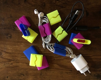 Cable Organizer Set – 4 Pieces | Cable Management + Organization for Desk & Gaming