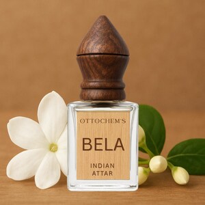 Bela Attar, Pure Indian Jasmine Perfume Oil, Natural Floral Scent, Long Lasting Unisex Fragrance, Handmade Traditional Attar, by Ottochem&#39;s