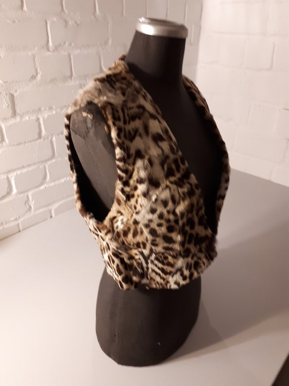 Real fur ocelot vest size. M - 1960s - assembled … - image 5