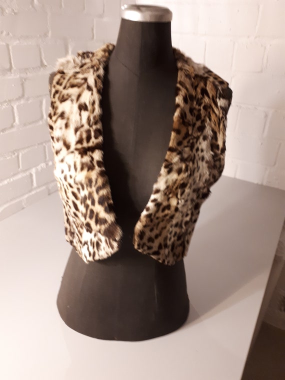 Real fur ocelot vest size. M - 1960s - assembled … - image 2