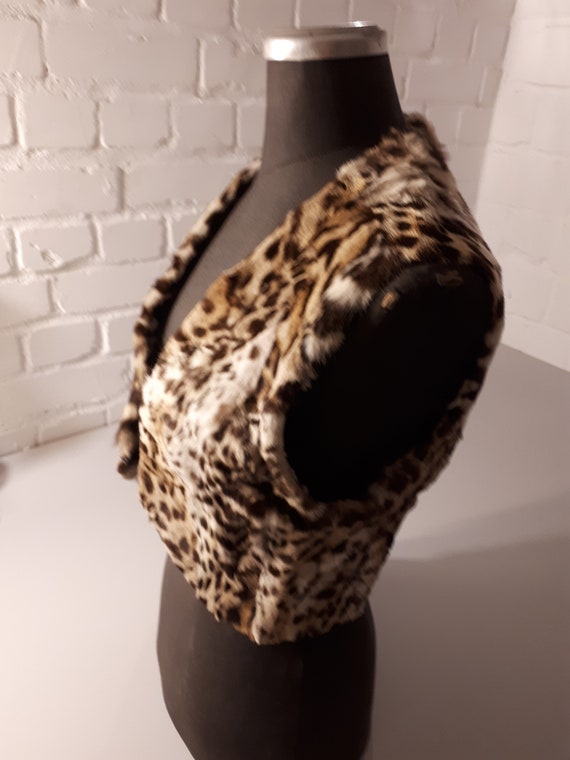 Real fur ocelot vest size. M - 1960s - assembled … - image 4