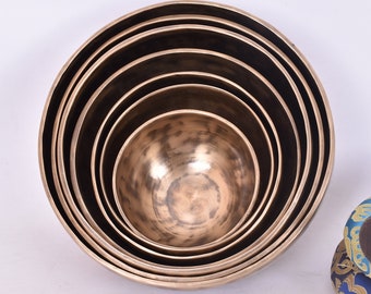 Chakra Tuned Tibetan Singing Bowl Set: Sound Healing, Meditation, Yoga