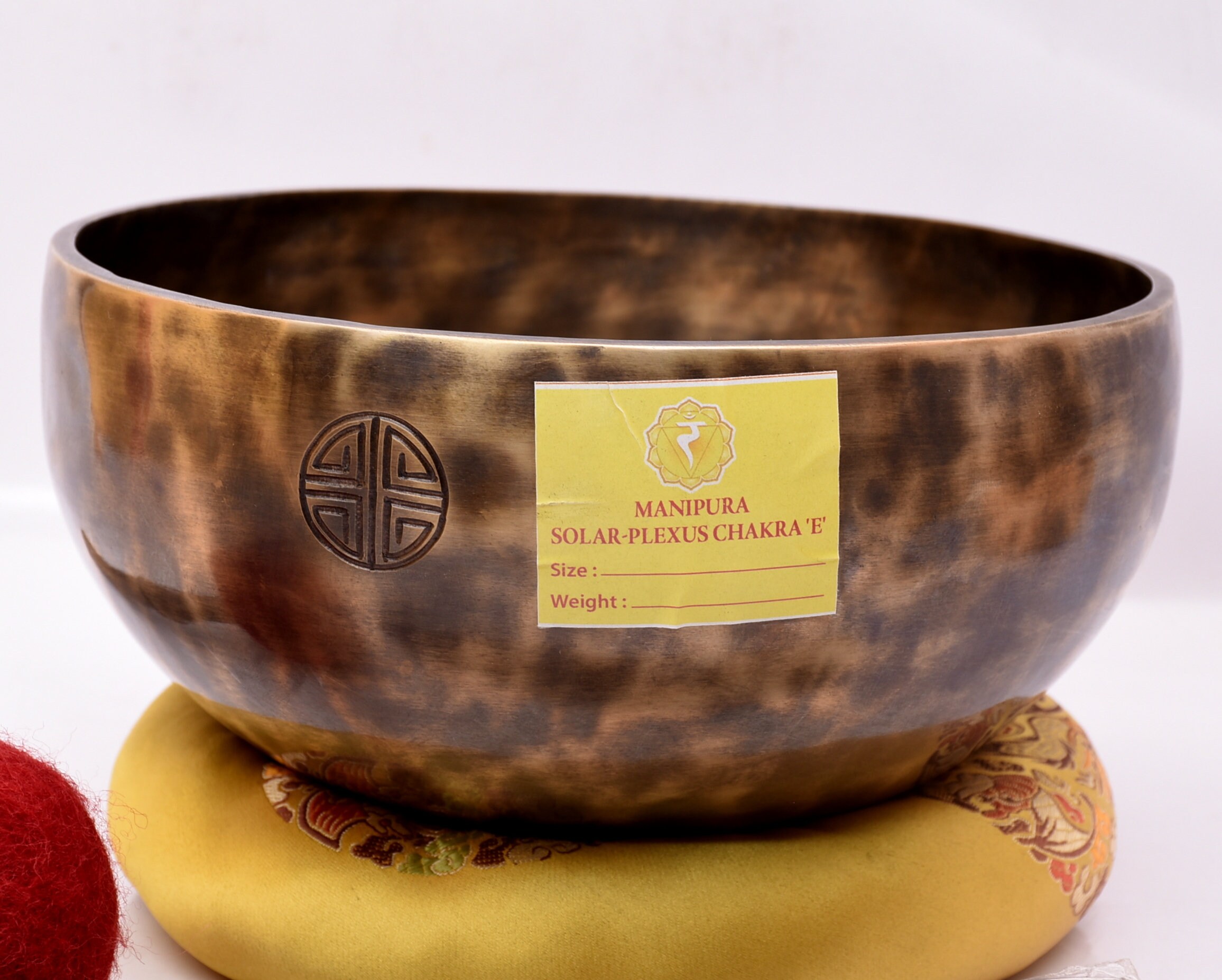 8 Inch E Note Bowl Solar Plexus Chakra Healing Full Moon Bowl Smooth