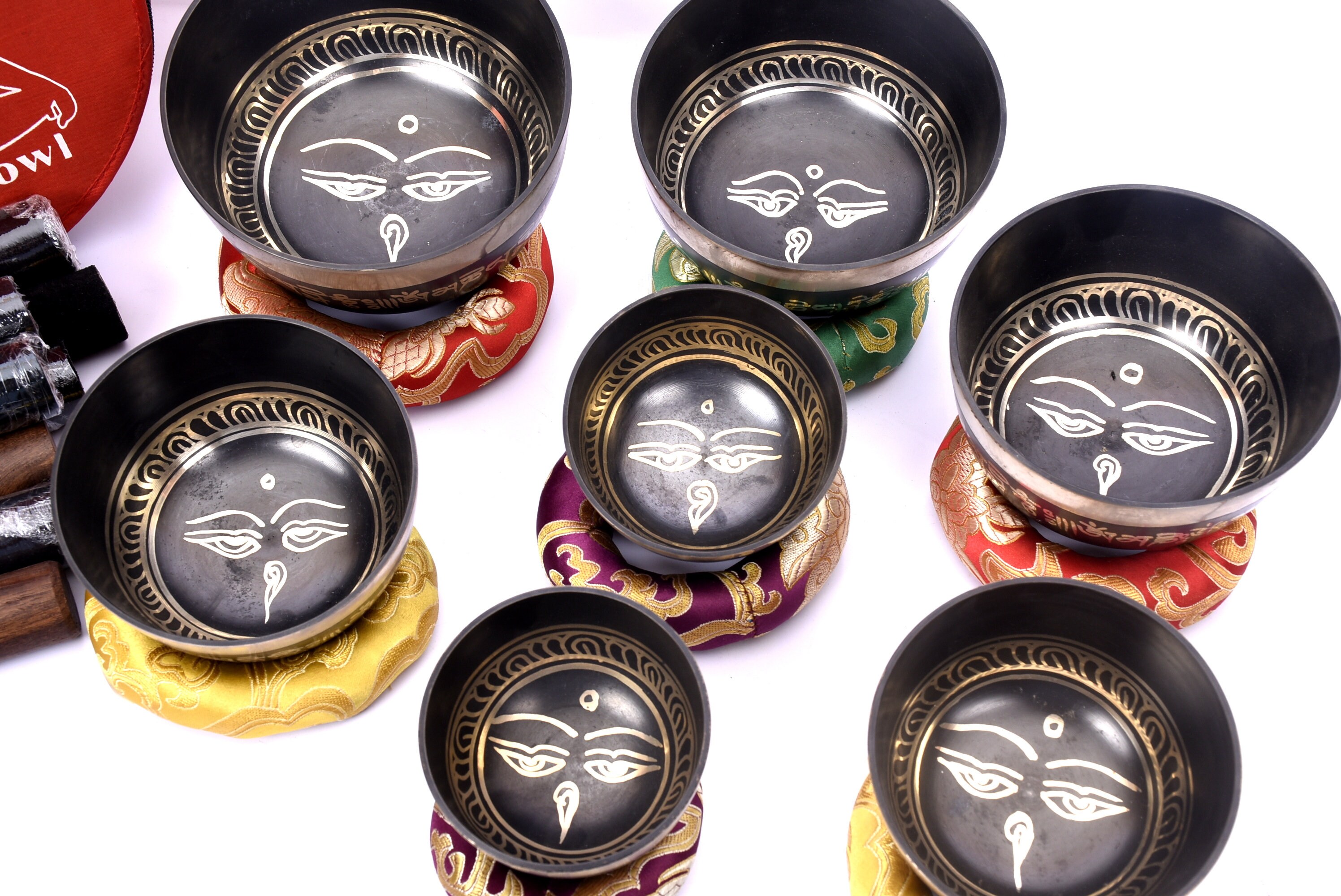 Tibetan Singing Bowl Set of 7 | Mantra Etched Singing Bowl Set of 7 ...