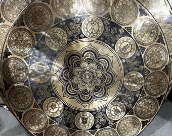 70CM Flower of Life Gong: Hand Hammered Sound Healing