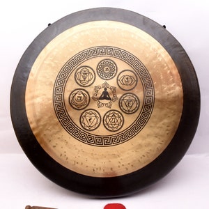 60 CM Hand Hammered Tibetan Gong: Sound Healing, Yoga, Meditation