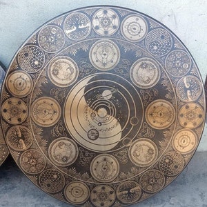 Large Handmade Sound Therapy Gong: Etched Design, Deep Vibration