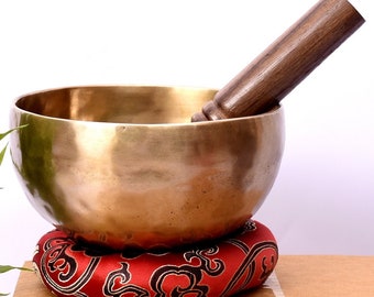 6 Inch handgemachte tibetische Klangschale: Meditation & Yoga Geschenk