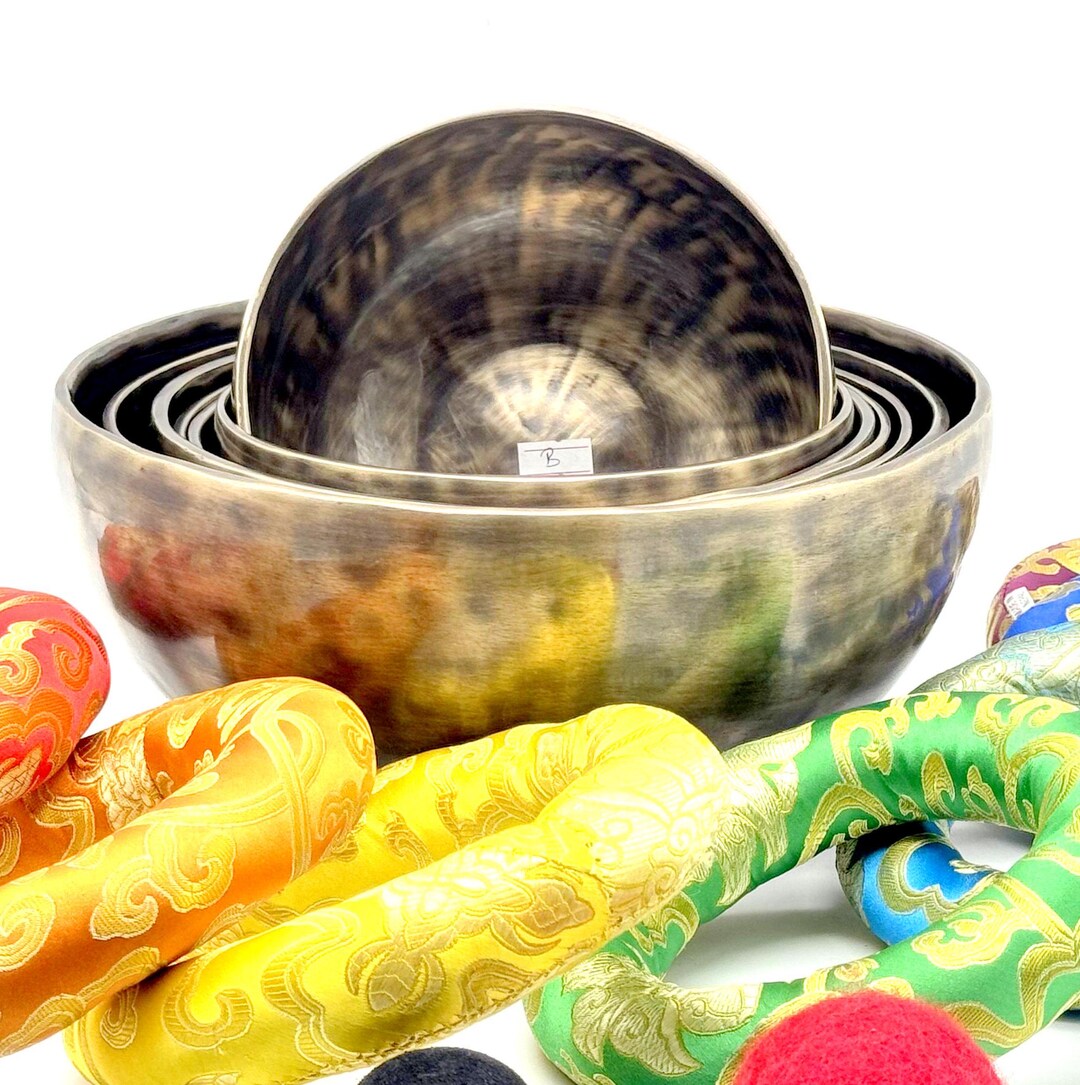 Handmade 7 Chakra Singing Bowl Set: Tibetan Sound Healing - Etsy