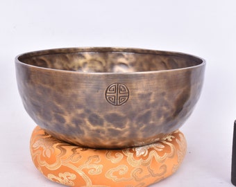 12 inch Master Healing Full Moon Bowl | Deep Smooth Long Vibration Sound | Tibetan Full Moon Energy Bowl | Handmade Full Moon Bowl Gift Bowl