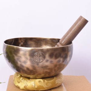 6 Inch Full Moon Bowl | Mindfulness Sound Bowl | Tibetan Handmade Bowl | Himalayan Healing Bowl | Yoga Meditation Practice Bowl | Gift Bowl