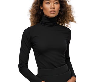 Long sleeve turtleneck top mens sales