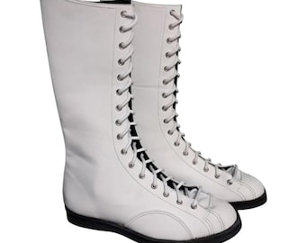 Adidas Iconic Vintage White High Knee Boots Hype Archive Adidas