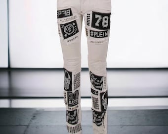 Studded Italian Leather Pants: Gothic Punk Moto Leggings