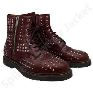 Spike Studded Combat Boots - Etsy