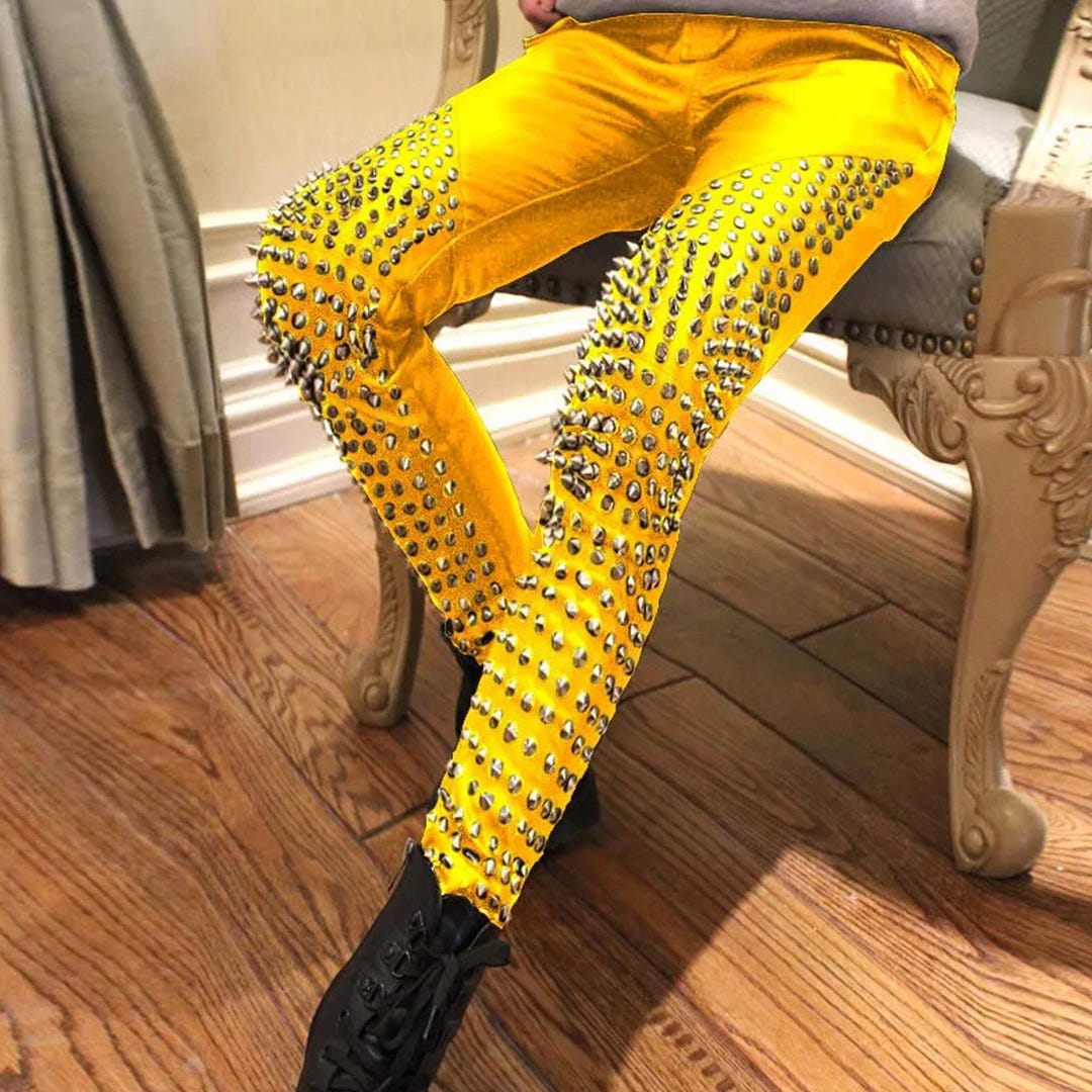 Studded leather pants new arrivals