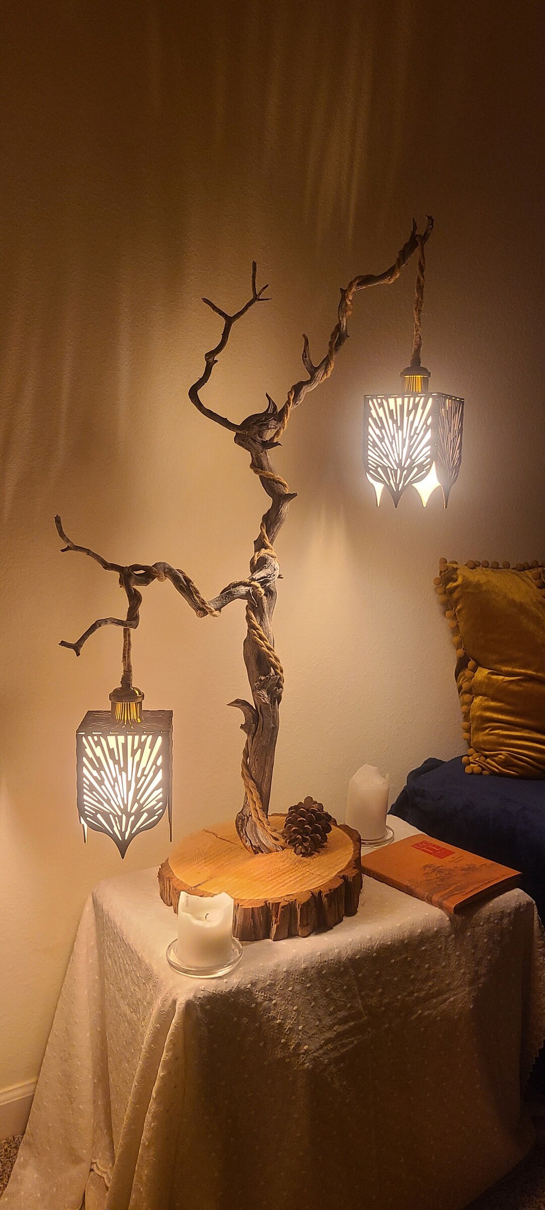 Handcrafted Artisan Manzanita Wood Lamps for Rustic Home Decor Etsy