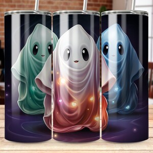3D Spaß Halloween Geist 20 Unzen Skinny Tumbler Wrap, Becher Sublimation Vorlage, Becher Design digitaler PNG Download