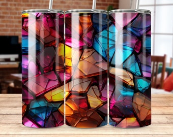 Crystal Gem Pattern 20 oz Skinny Tumbler Sublimação Design Modelo Digital PNG DIGITAL Tumbler Wrap
