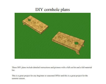 DIY Cornhole Board Plans, Backyard Game Tutorial (Digital Download)