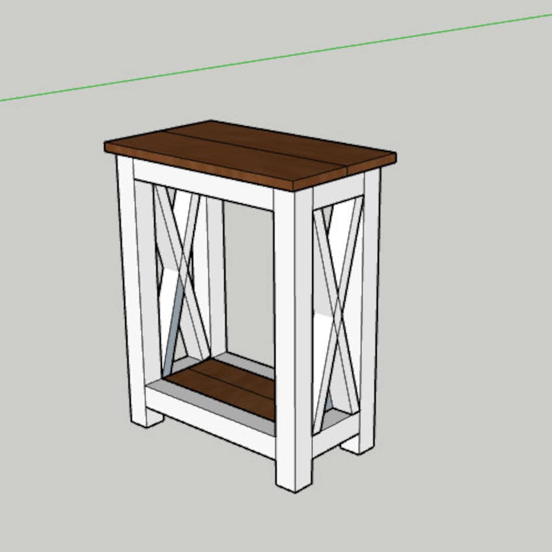 Farmhouse End Table Digital Plans Etsy