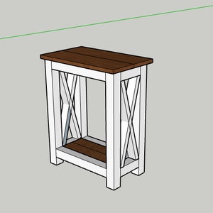 Farmhouse end table digital plans