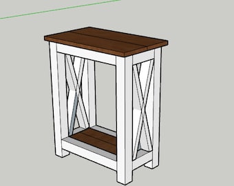 Planos digitales de mesa auxiliar de granja