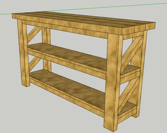 Farmhouse console table, entertainment center, tv stand