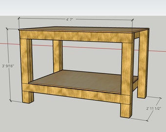 Plans d'établis de garage, plans de postes de travail DIY, plans d'établis faciles, plans PDF à télécharger