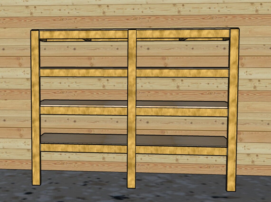 Garage Shelves Plan, Simple Garage Storage Plan, Easy Shelves Plan