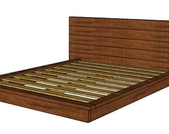 DIY Bedframe Plans, Woodworking Project Guide, Step-by-Step Instructions, Furniture Building, Home Improvement