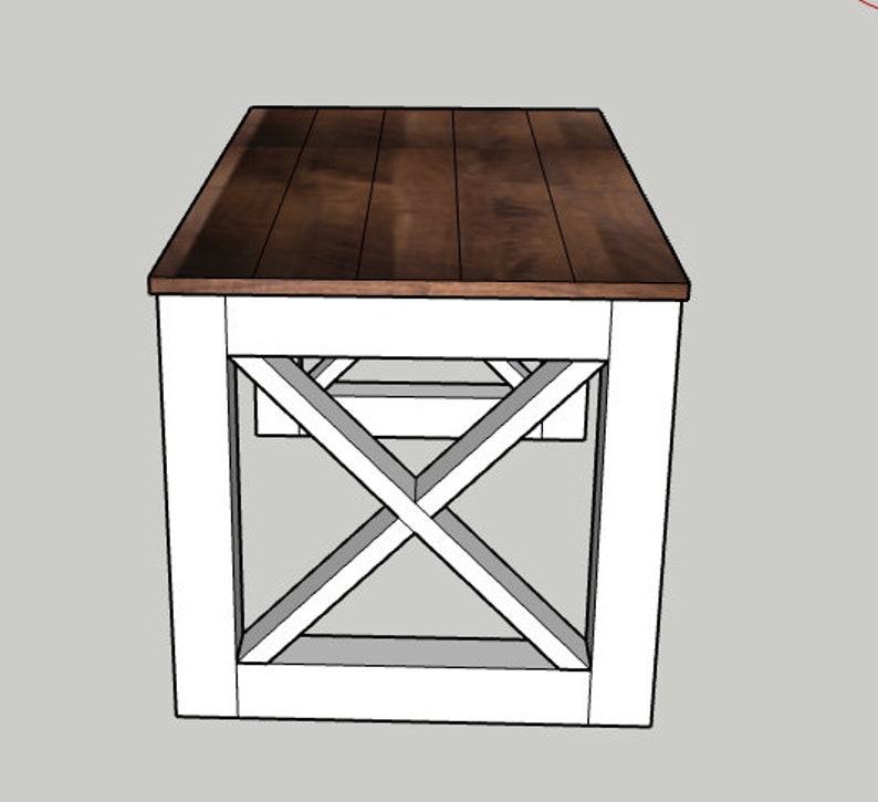 DIY Farmhouse Desk Plans, Easy Woodworking (PDF Download) - Etsy