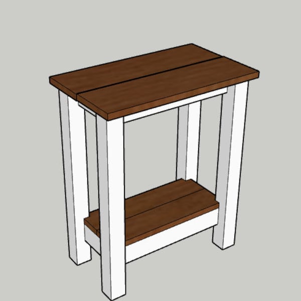 Simple farmhouse end table plans / instruction manual / DIY plans / instant download