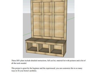 Hall Tree DIY Woodworking Plans
