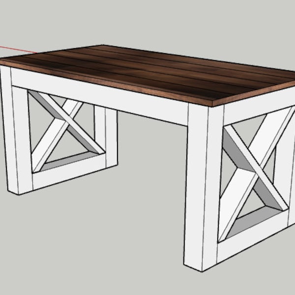 Farmhouse desk plans, DIY plans, woodworking plans, easy DIY plans