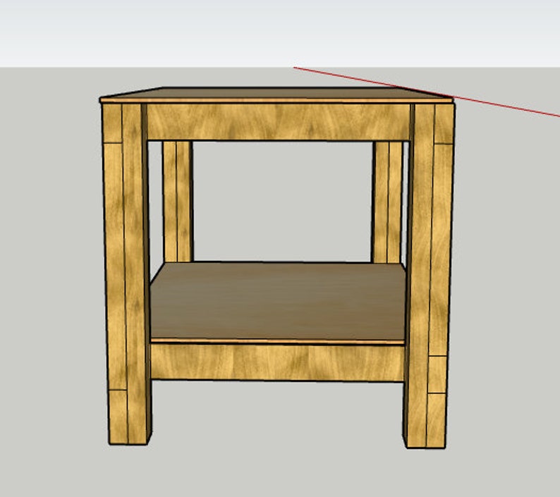 May include: A light brown wooden side table with a lower shelf. The table has a rectangular top and four sturdy legs. The design is simple and the wood grain is visible. The table is approximately 24 inches tall.
