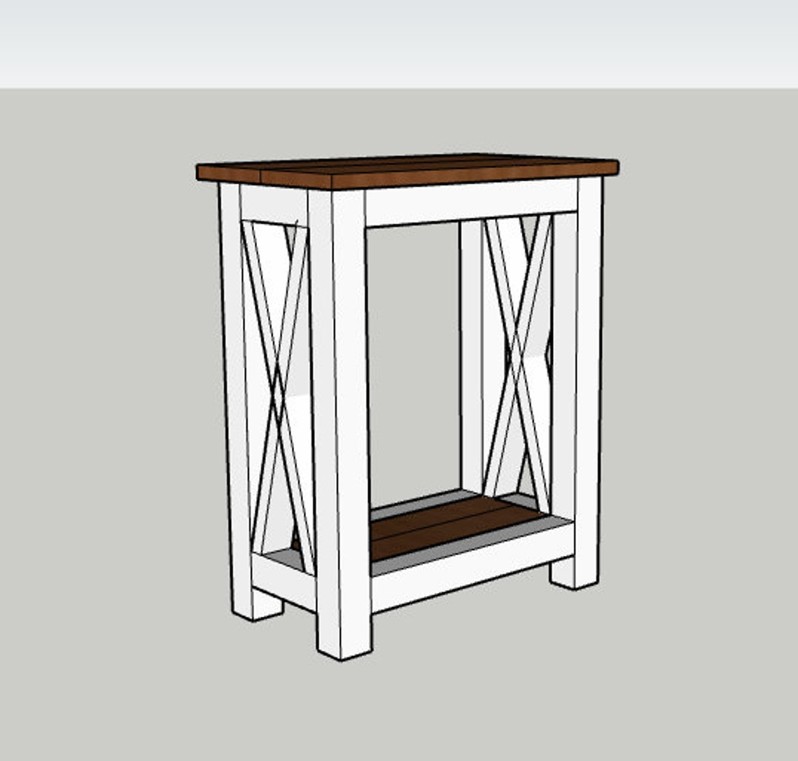 Farmhouse End Table Digital Plans - Etsy