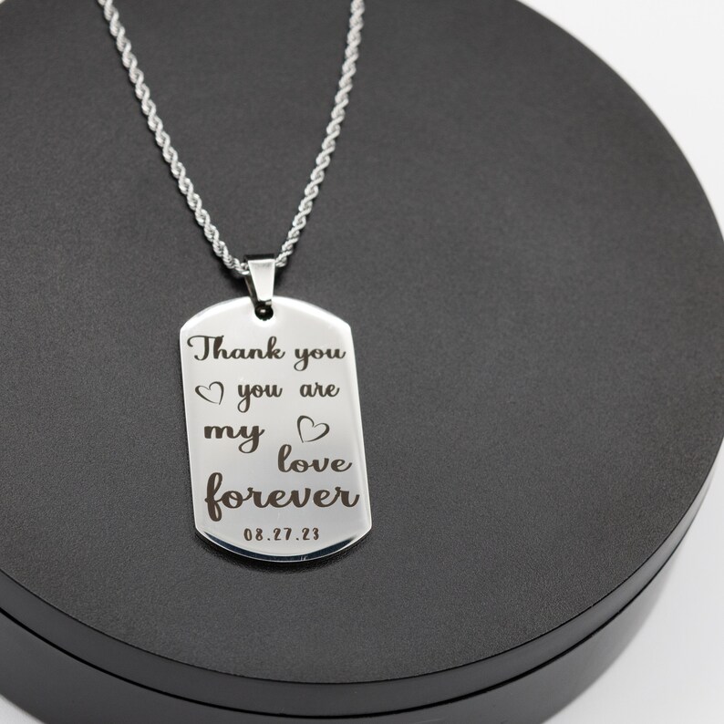 Personalized Dog Tag, Mens Dog Tag Necklace Birthday Gift , Gift for