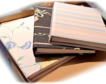 Small Vintage Wallpaper Hand-Bound Notebook / Sketchbook (Mystery Pattern)