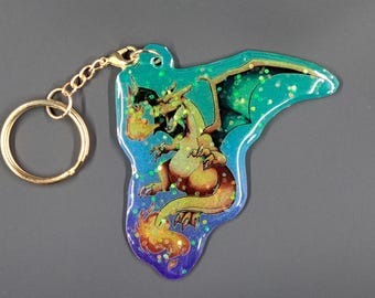 Fire Dragon Plastic Charm