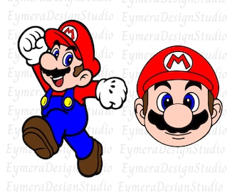 Mario SVG PNG Vector Download Files / Mario Game / Silhouette / Jpg / Pdf / Ai / Png / Svg / Digital Download