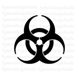 Biohazard SVG Files, Biohazard Warning Symbol Cut Files,Svg,Png,Jpg,Ai,Pdf,Digital Download