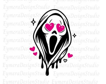 Girly Ghostface SVG, Halloween Svg, Pink Ghost Face SVG, Digital Download, Cricut Cut File, Png,Pdf,Ai,Jpeg