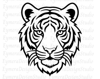 Tiger Face SVG, Tiger Design, Tiger Head SVG, Png, Ai, Jpg, Pdf, Digital Download