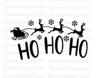 Ho Ho Ho SVG PNG Jpg Ai Pdf hohoho svg Reno SVG Christmas Vibes svg Árbol de Navidad svg Descarga digital