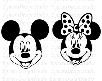 Mickey and Minnie Svg, Mouse svg, Mouse Head, Birthday Family svg, Dad svg, Baby svg, Mom svg, png,ai,jpg,pdf, Digital Download